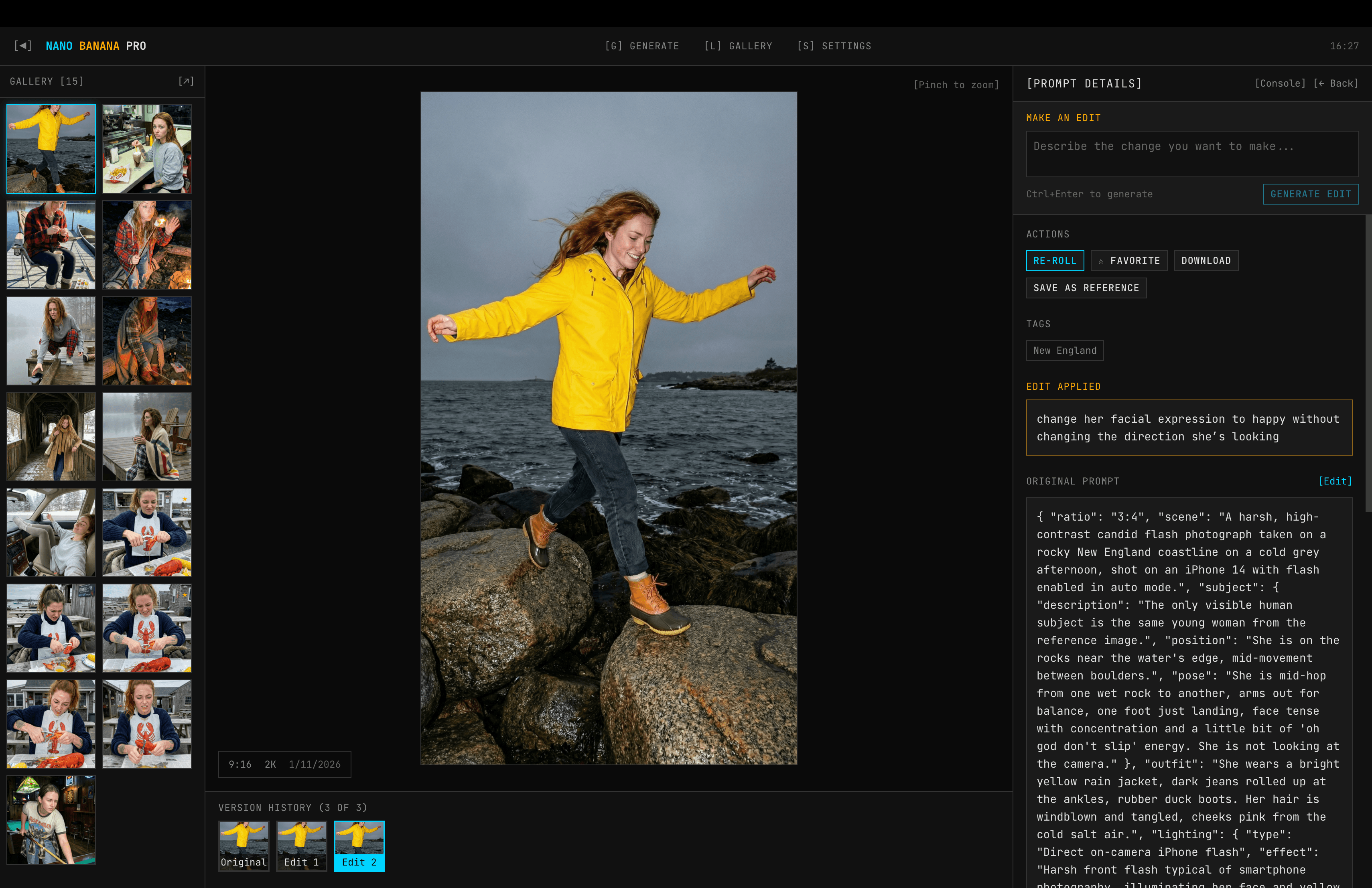 Side-by-side comparison showing iterative refinement